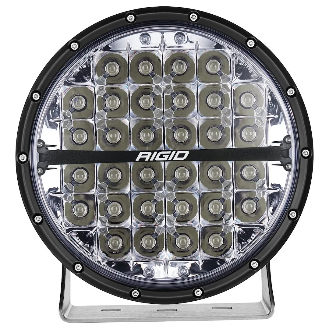 36422 – RIGID IND Driving/ Fog Light, LED Bulb 9 Inch Round 189 Watt 13.6 AMP Draw Spot Beam 32-LED RGBW Backlighting...